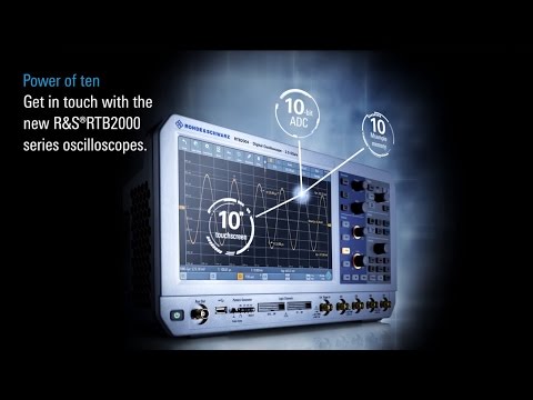 Rohde&Schwarz Oscilloscope, RTB2000 series, DSO, 4-channel, 300 MHz, 10 bit, 10 (20) Mpts