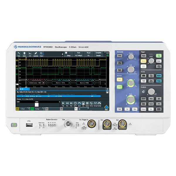 Rohde&Schwarz Oscilloscope, DSO, 2-channel, 200 MHz, 10 bit, 40 (80) Mpts