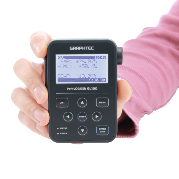 Graphtec Data logger / PetitLOGGER, 4-channel, 0.5 s, incl. 4 GB microSDHC