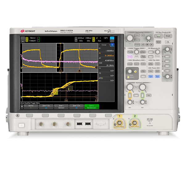 Keysight Oscilloscope, MSO, 2 + 16-channel, 500 MHz, 1 million wfm / s