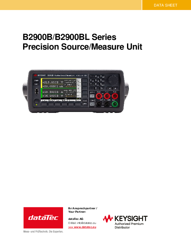B2902B | Precision source measuring unit, SMU, 2-channel, resolution ...