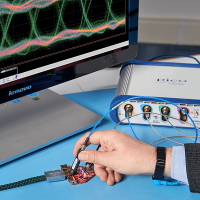 Pico Sampler-Extended-Real-Time USB oscilloscope (SXRTO), 4-channel, 5 GHz, 1 TS / s