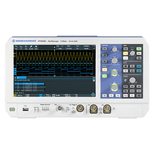 Rohde&Schwarz Oscilloscope, MSO, 2 + 16-channel, 1 GHz, 10 bit, 40 (80) Mpts