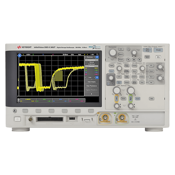 Keysight Oscilloscope, DSO, 2-channel, 500 MHz, 1 million wfm / s