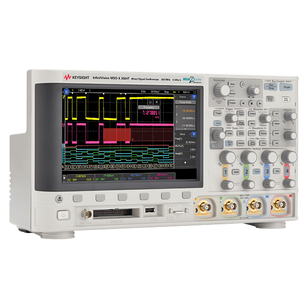 Keysight Oscilloscope, MSO, 4 + 16-channel, 200 MHz, 1 million wfm / s