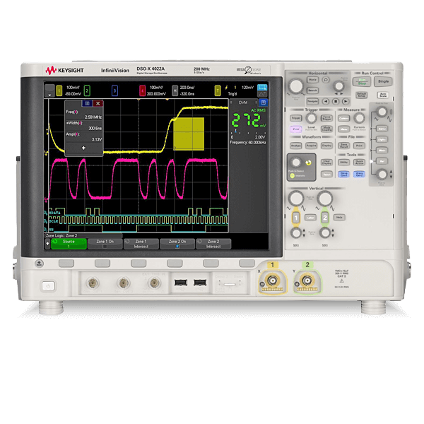 Keysight Oscilloscope, DSO, 2-channel, 500 MHz, 1 million wfm / s