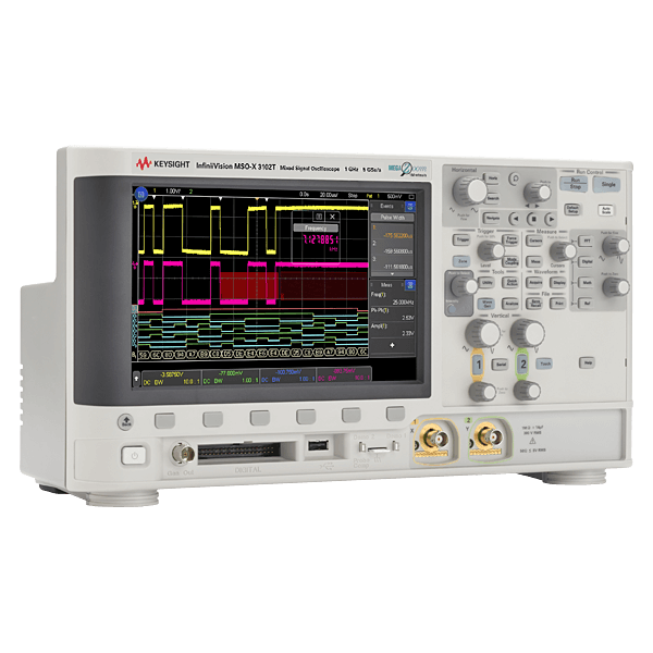 Keysight Oscilloscope, MSO, 2 + 16-channel, 1 GHz, 1 million wfm / s