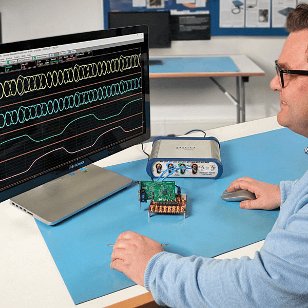 Pico Sampler-Extended-Real-Time USB oscilloscope (SXRTO), 4-channel, 5 GHz, 1 TS / s