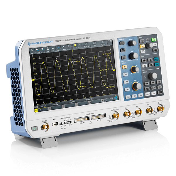 Rohde&Schwarz Oscilloscope, RTB2000 series, DSO, 4-channel, 100 MHz, 10 bit, 10 (20) Mpts