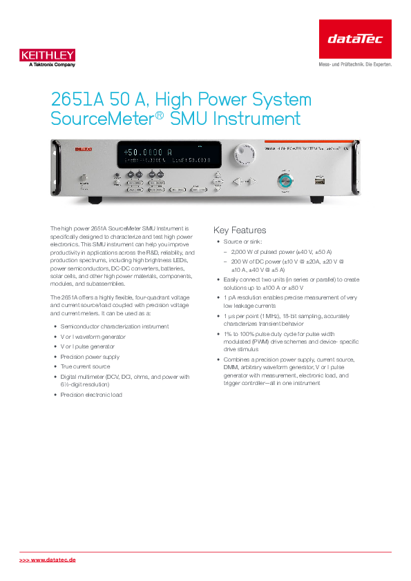 Keithley 2651A Source Measure Units kaufen & anfragen