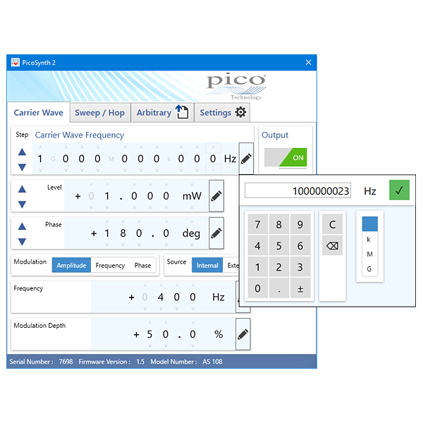 Pico Agile Synthesizer, 8 GHz