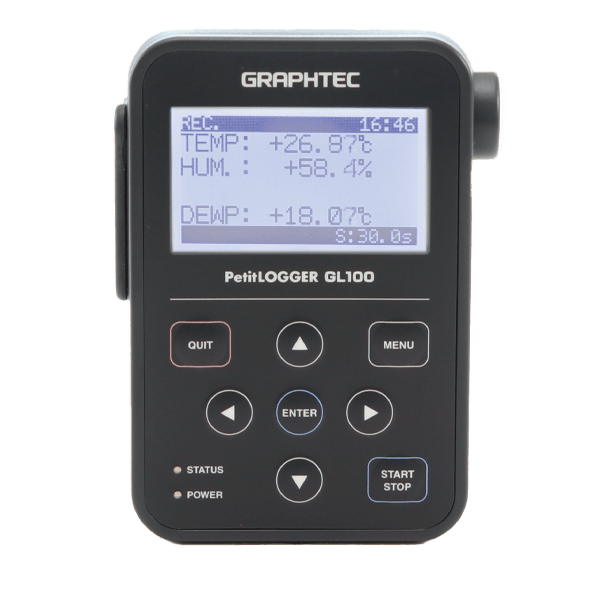 Graphtec Datenlogger / PetitLOGGER, 4-Kanal, 0,5 s, inkl. 4 GB microSDHC