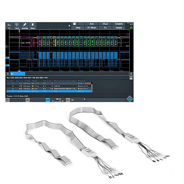 Rohde&Schwarz Complete package including oscilloscope RTB2002, RTB2000 series, MSO, 2 + 16-channel, 300 MHz &amp; APP bundle RTB-PK1