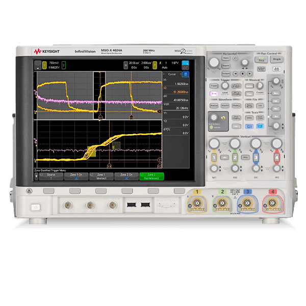 Keysight Oscilloscope, MSO, 4 + 16-channel, 1.5 GHz, 1 million wfm / s