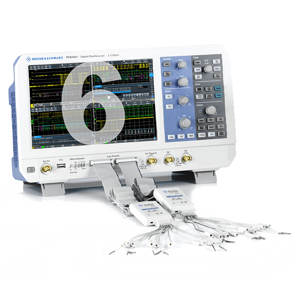 Rohde&Schwarz Complete package including oscilloscope RTB2002, RTB2000 series, MSO, 2 + 16-channel, 300 MHz &amp; APP bundle RTB-PK1