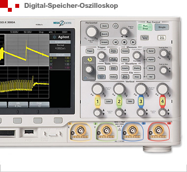Keysight DSOX3014A oscilloscope, 4 channel 100 MHz, up to 4 GSa / s, 1 million wfm / s, 2 MPts memory