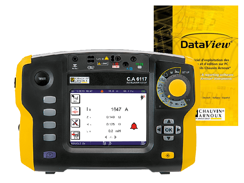 Chauvin Arnoux CA 6117 multifunction tester installation test with DataView software (P01145460F)