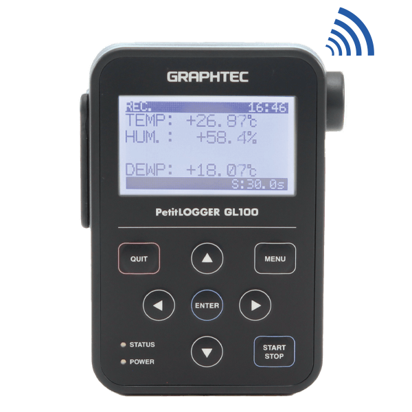 Graphtec Datenlogger / PetitLOGGER, 4-Kanal, 0,5 s, WLAN, inkl. 4 GB microSDHC