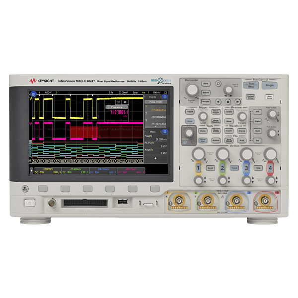 Keysight Oscilloscope, MSO, 4 + 16-channel, 200 MHz, 1 million wfm / s