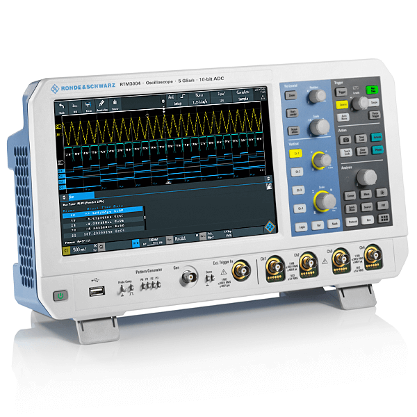 Rohde&Schwarz Oscilloscope, MSO, 4 + 16-channel, 200 MHz, 10 bit, 40 (80) Mpts