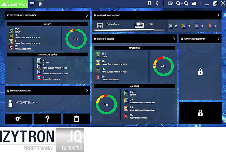 Gossen Metrawatt Test software IZYTRONIQ Business Professional