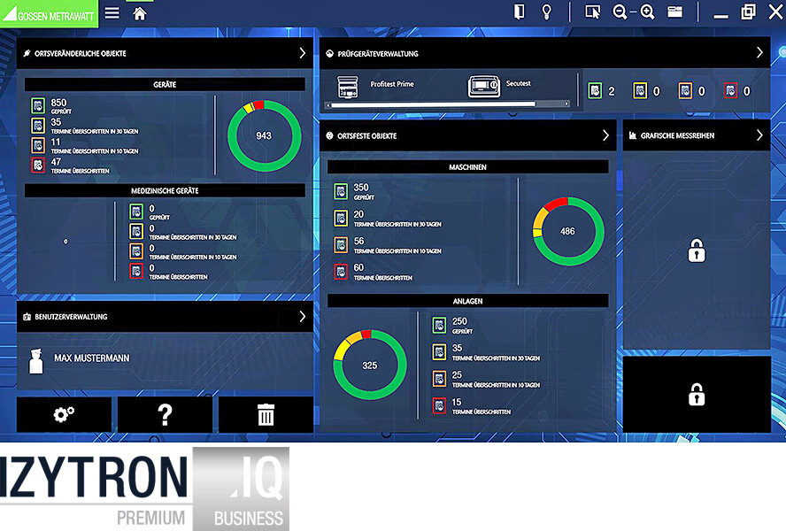 Gossen Metrawatt Test software IZYTRONIQ Business Premium
