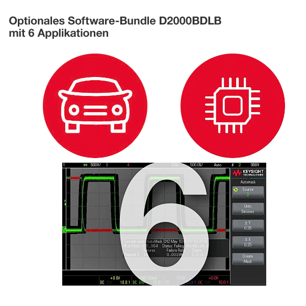 Keysight Oscilloscope, DSO, 2-channel, 70 MHz