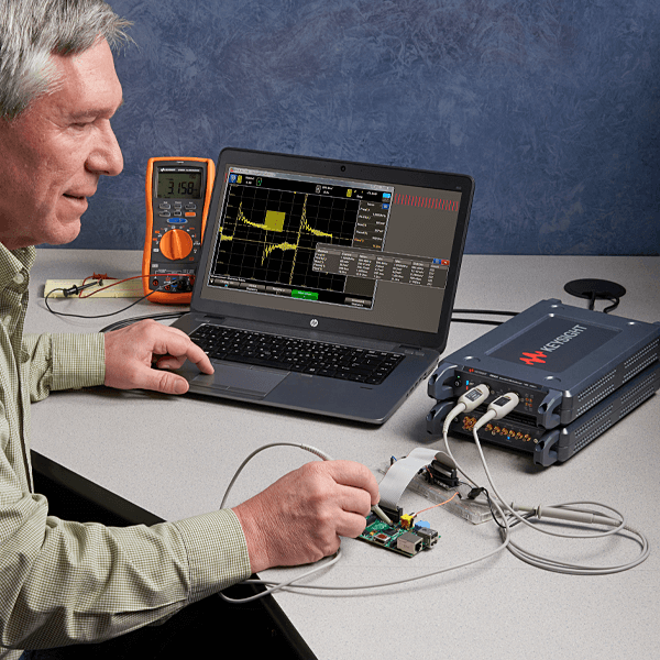 USB oscilloscope for PC, 2-channel, 500 MHz, 1 million wfm / s