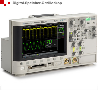 Keysight DSOX3012A oscilloscope, 2 channel 100 MHz, up to 4 GSa / s, 1 million wfm / s, 2 MPts memory