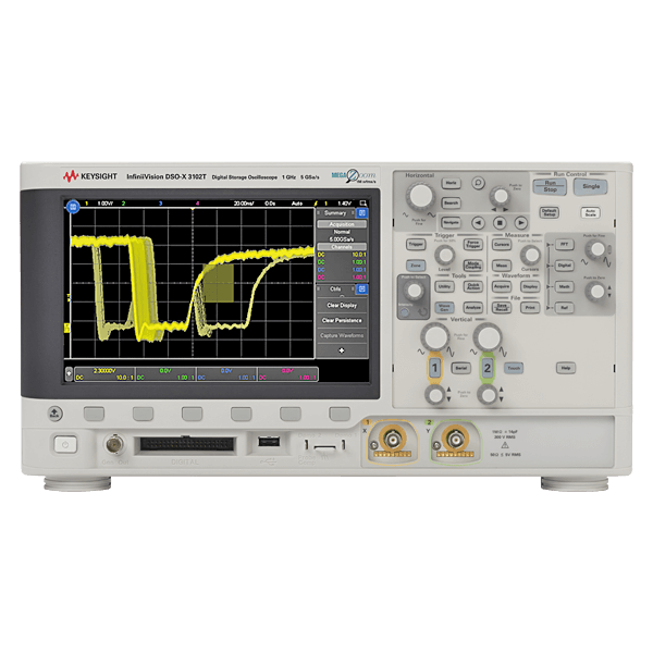 Keysight Oscilloscope, DSO, 2-channel, 1 GHz, 1 million wfm / s