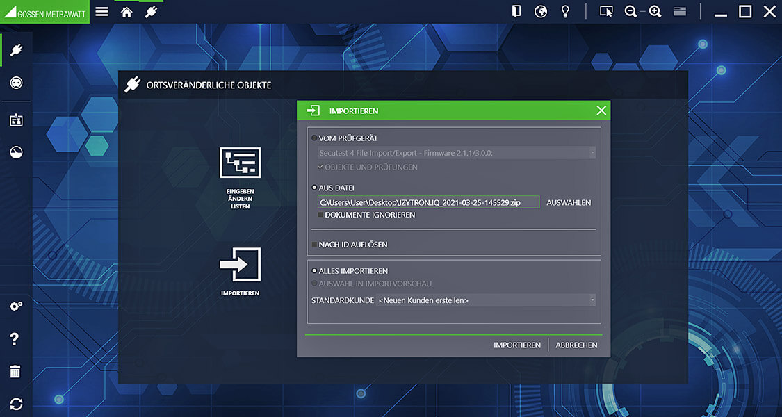 Gossen Metrawatt Test software IZYTRONIQ Business Premium