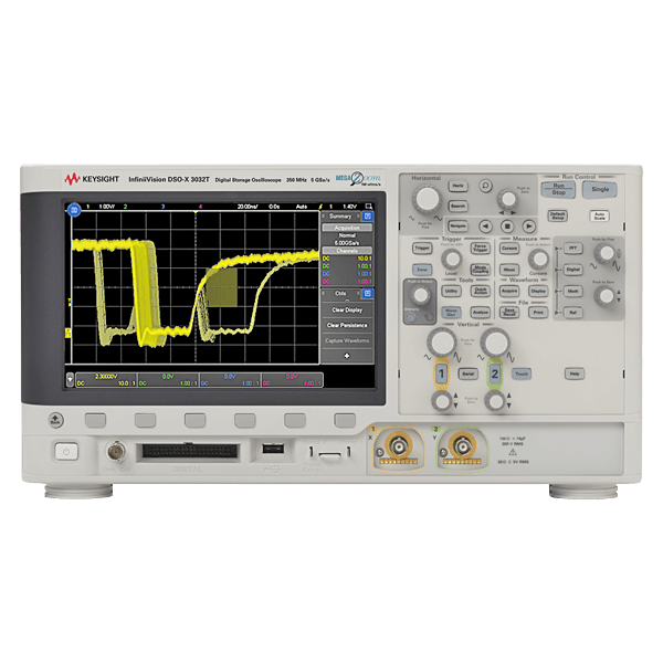 Keysight Oscilloscope, DSO, 2-channel, 350 MHz, 1 million wfm / s