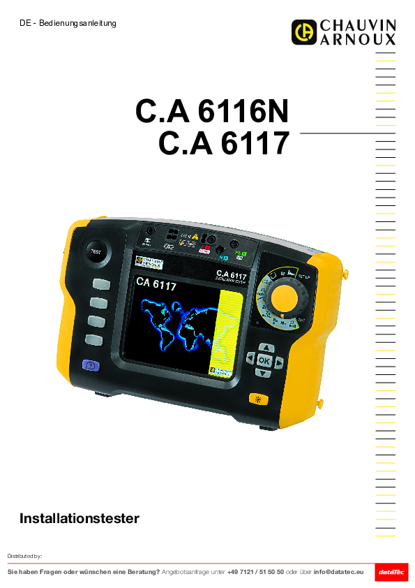 CHAUVIN ARNOUX P01145445 6113 - Multifunction tester, 1000V