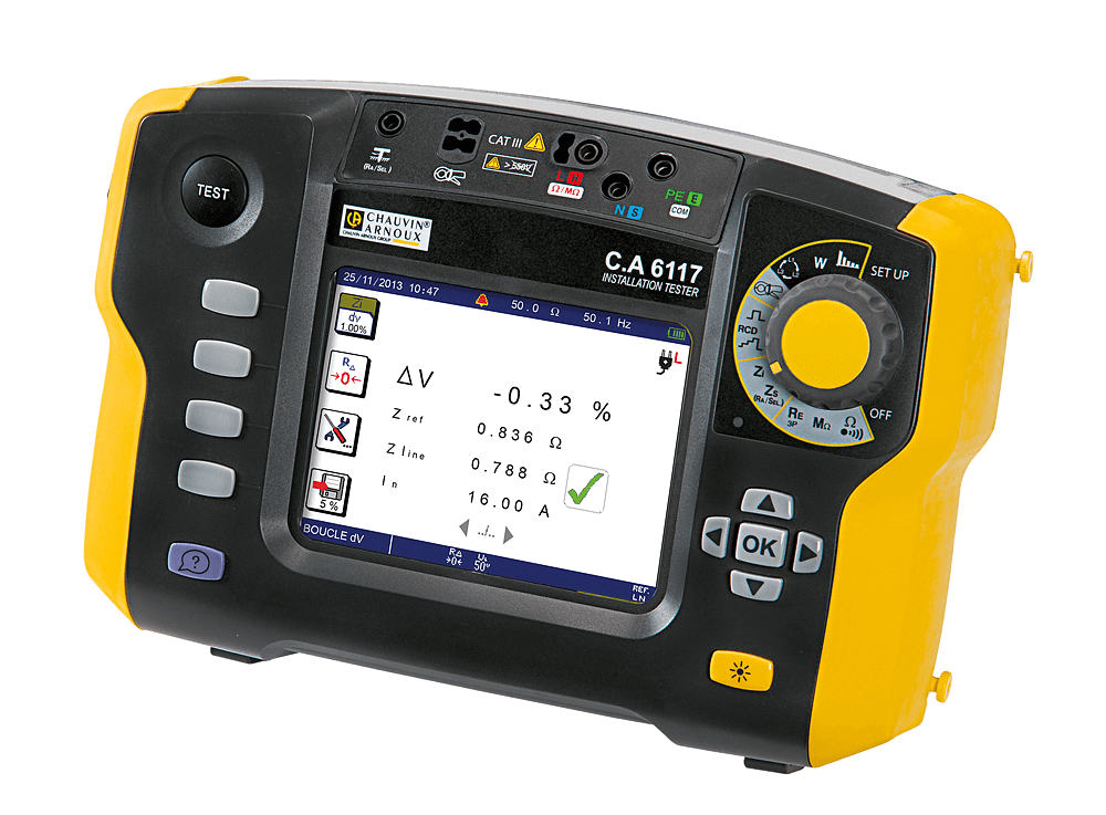 Chauvin Arnoux CA 6117 multifunction tester installation test with DataView software (P01145460F)