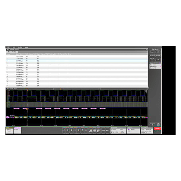 SUP5-SRAUDIO | License; Audio Serial Triggering And Analysis (I2S: LJ ...